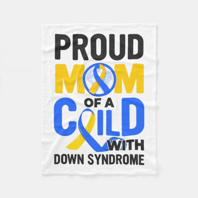 Down Syndrome Awareness Proud Mama Fleecedecke (Vorderseite)