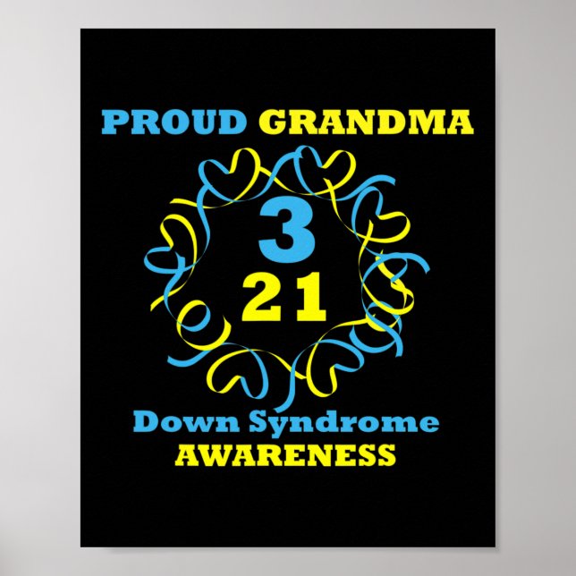 Down Syndrome Awareness Proud Oma Poster (Vorne)