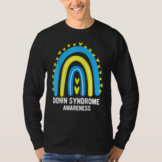 Down Syndrome Awareness Rainbow T21 T-Shirt (Vorderseite)