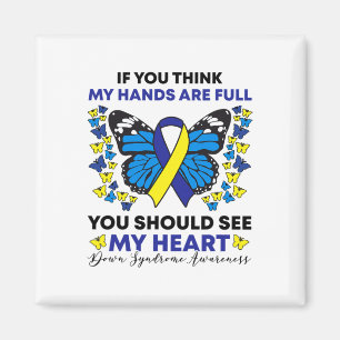Down Syndrome Awareness Ribbon Butterfly Mama Sped Magnet