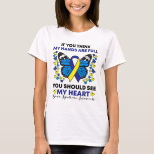 Down Syndrome Awareness Ribbon Butterfly Mama Sped T-Shirt