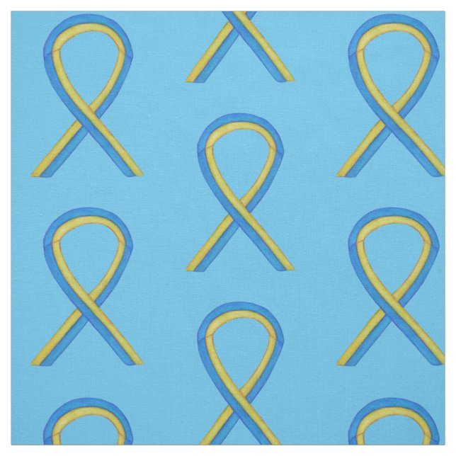 Down Syndrome Awareness Ribbon Custom Material Stoff (Muster)