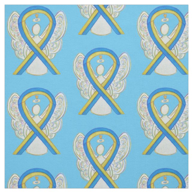 Down Syndrome Awareness Ribbon Custom Material Stoff (Muster)