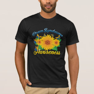 Down Syndrome Awareness Sonnenblumen Butterfly Ges T-Shirt