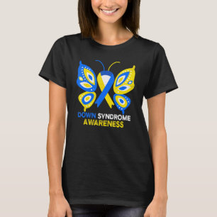 Down Syndrome Awareness Support Butterfly T-Shirt