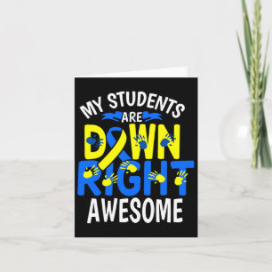 Down Syndrome Awareness T21 Day Women Teacher Karte