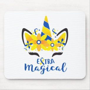 Down Syndrome Awareness Unicorn Girl Mama Extra Ma Mousepad