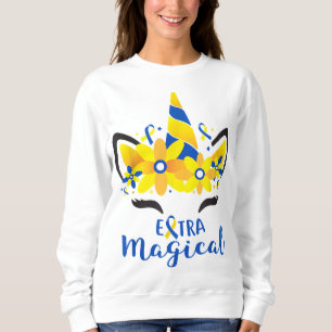 Down Syndrome Awareness Unicorn Girl Mama Extra Ma Sweatshirt