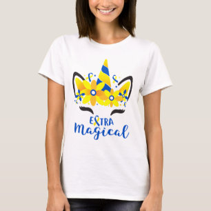 Down Syndrome Awareness Unicorn Girl Mama Extra Ma T-Shirt