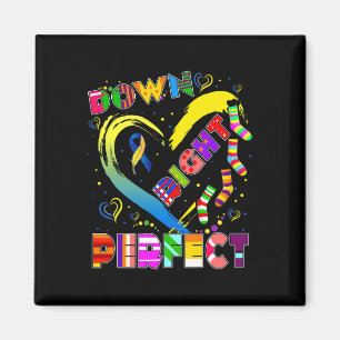 Down Syndrome Blue Ribbon Rock Your Sock T21 Aware Magnet
