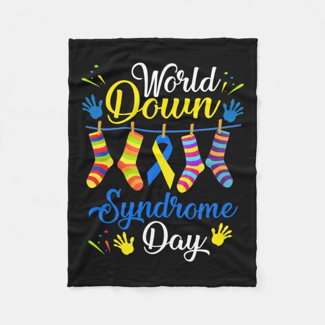 Down Syndrome Day Awareness Socks 21 März Fleecedecke (Vorderseite)