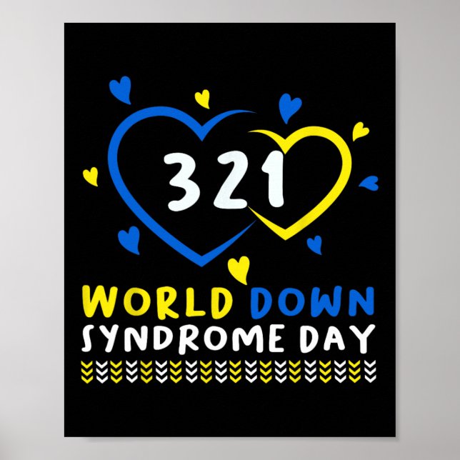 Down Syndrome Day Awareness Trisomy 21 Down Syndro Poster (Vorne)