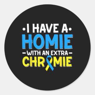 Down Syndrome Day Trisomy 21 Down Syndrome Awarene Runder Aufkleber