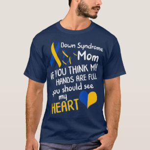 Down Syndrome Mama Awareness Liebe Gelbes Blau T-Shirt