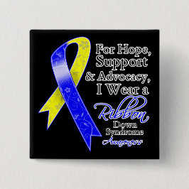 Down Syndrome Support Hope Awareness Button