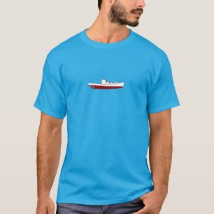 Downeast Maine Hummer-Boots-Farbillustration T-Shirt
