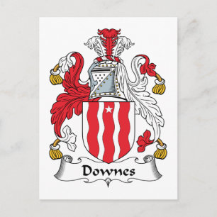 Downes-Familienwappen Postkarte