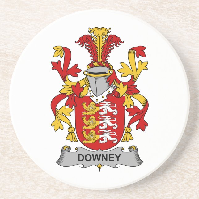 Downey Familienwappen Untersetzer (Vorne)