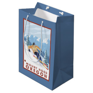Downhhill Schnee-Skifahrer - Berg-Haube, Oregon Mittlere Geschenktüte