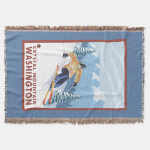 Downhhill Schnee-Skifahrer - Kristallberg, WA Decke