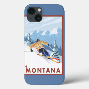 Downhhill Schnee-Skifahrer - Montana Case-Mate iPhone Hülle