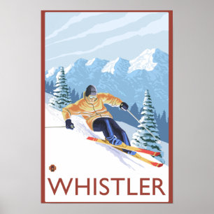 Downhhill Snow Skier - Whistler, BC Kanada Poster