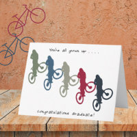 Downhill Bike Racing Glückwunschs Graduate