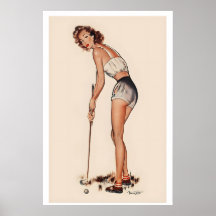 Downhill Follie Golf Sport Vintage-Werbung