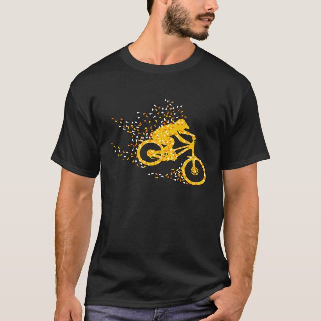 Downhill Geometry Polygon MTB Mountain Bike Bike P T-Shirt (Vorderseite)