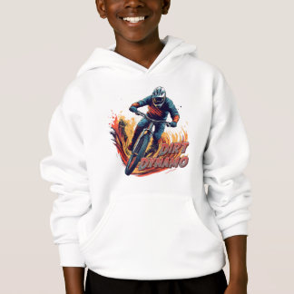 Downhill-Grafik und Text Hoodie