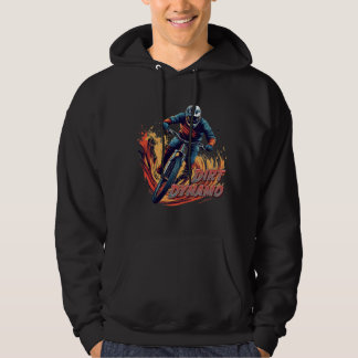 Downhill-Grafik und Text Hoodie
