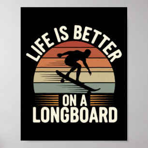 Downhill-Longboarding Street Skating Skate-Tricks  Poster