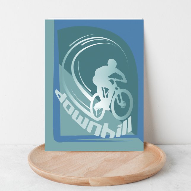Downhill Mountainbike MTB Mountainbike Postkarte (Von Creator hochgeladen)