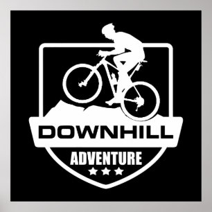 Downhill-Mountainbiking im Gelände Poster