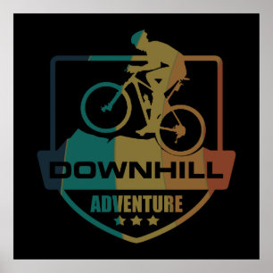 Downhill-Mountainbiking Vintage Poster