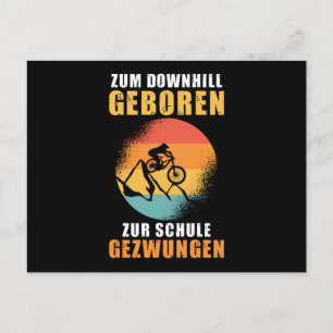 Downhill School Sprichwort Postkarte