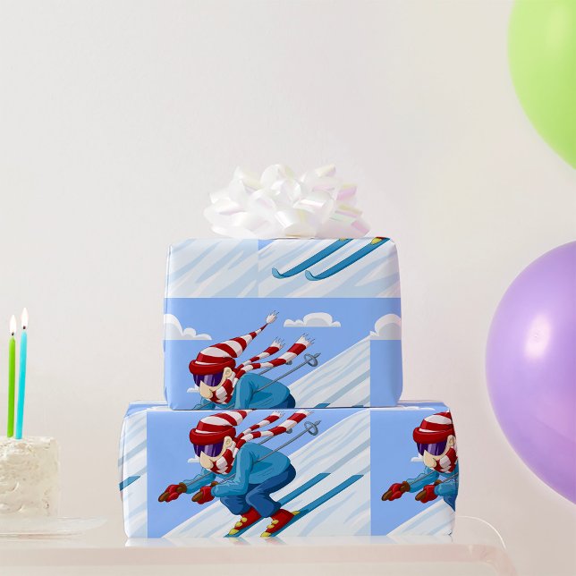 Downhill Skier Geschenkpapier (Von Creator hochgeladen)