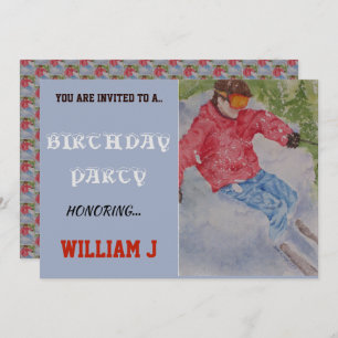 DOWNHILL SKIER INVITE EINLADUNG