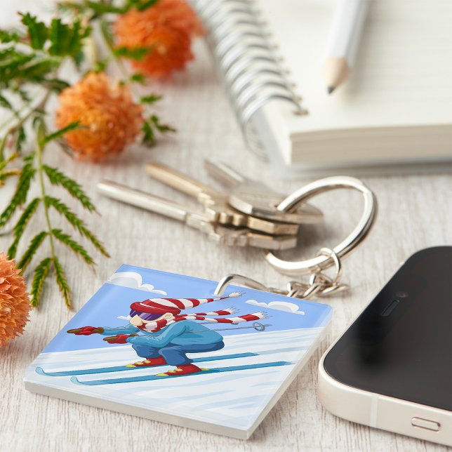 Downhill Skier Schlüsselanhänger (Von Creator hochgeladen)