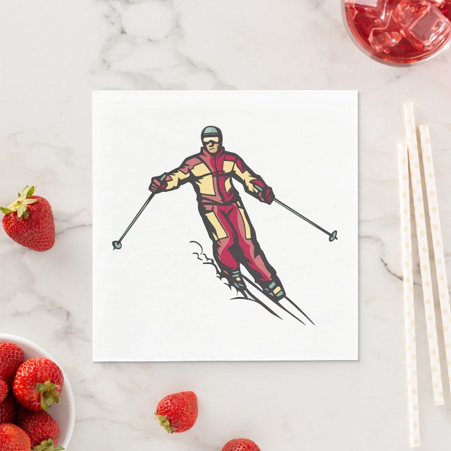 Downhill Skier Serviette (Von Creator hochgeladen)