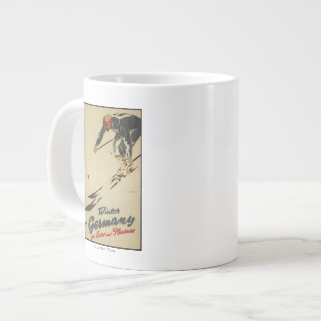 Downhill Skier - Sport- und Freizeitpromo Jumbo-Tasse (Vorderseite Links)