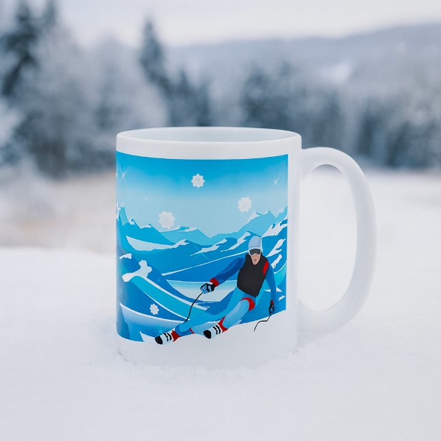 Downhill Skier-Tasse Kaffeetasse (Von Creator hochgeladen)