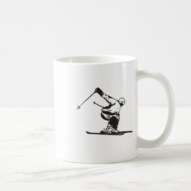 Downhill Skiing Skier  Kaffeetasse (Rechts)