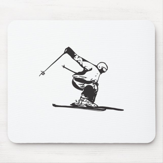 Downhill Skiing Skier  Mousepad (Vorne)