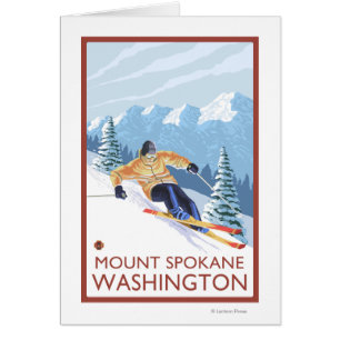 Downhill Snow Skier - Berg Spokane,