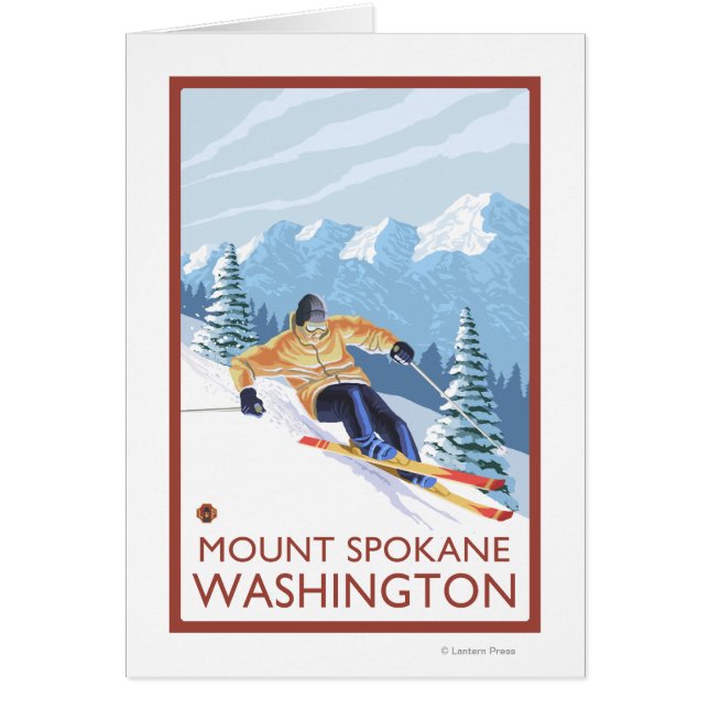 Downhill Snow Skier - Berg Spokane, (Vorne)
