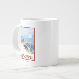 Downhill Snow Skier - Timberline Lodge, Oregon Jumbo-Tasse