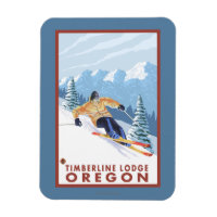 Downhill Snow Skier - Timberline Lodge, Oregon