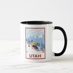 Downhill Snow SkierUtah Tasse