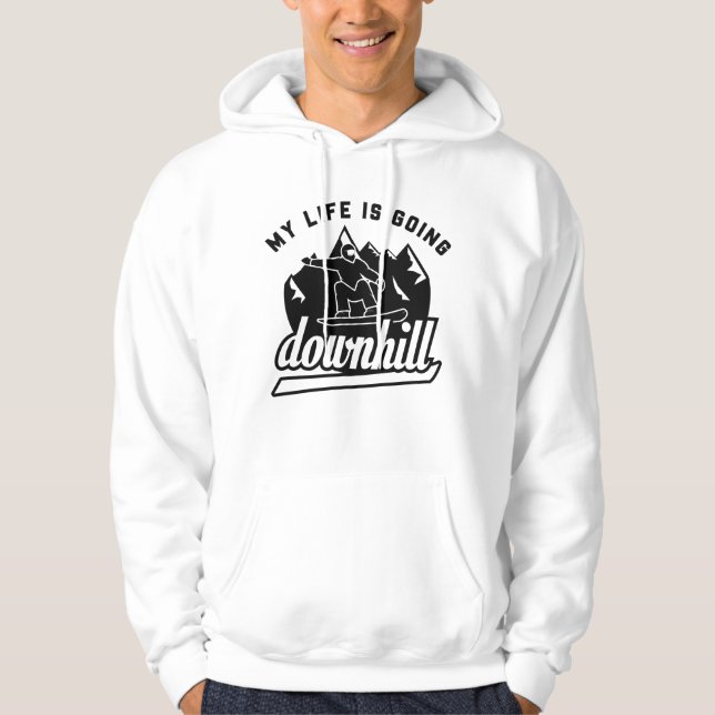 Downhill Snowboarding Hoodie (Vorderseite)
